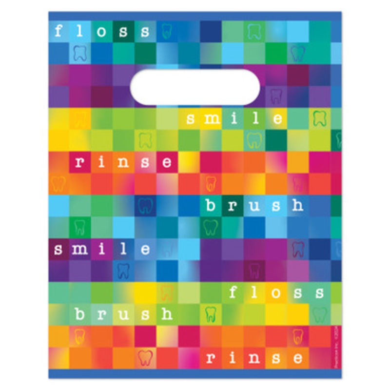 8 x 10 Rainbow Blocks Bags 100/Pack