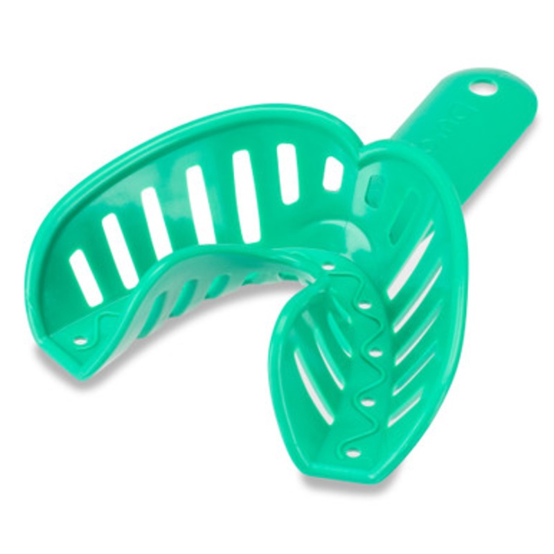DuraLock Plus Medium (Green) Lower Impression Trays 50/Pack