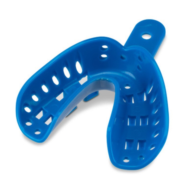 Excellent-Lock Disposable Ortho Impression Trays Small (Blue) Lower 50/Pack