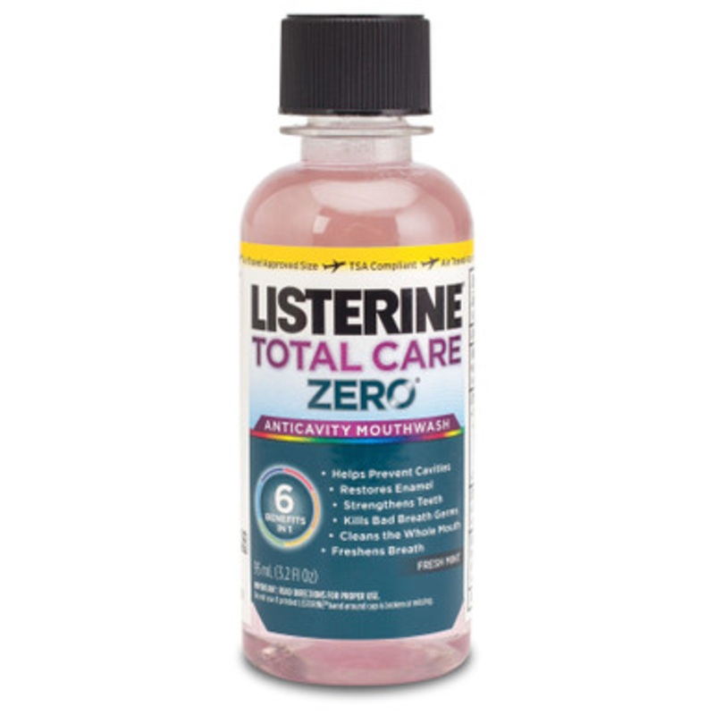 Listerine Total Care Zero Anticavity Mouthwash 3.2 oz. 24/Case