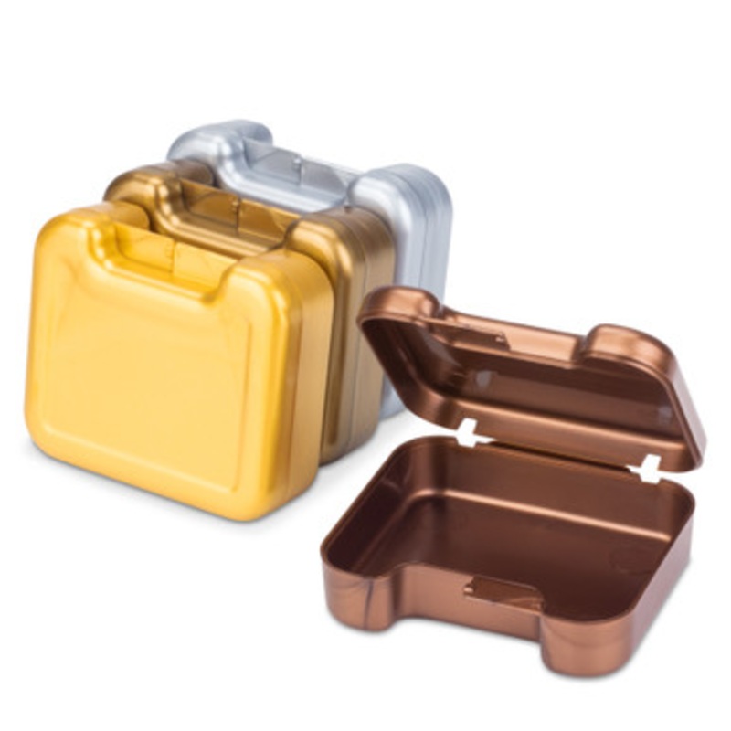 Metallic-tone Retainer Cases 24/Pack