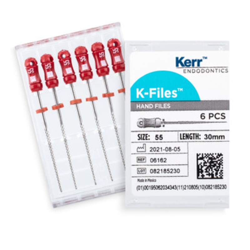 Kerr K-Files 30mm Size 55 Red 6/Pack