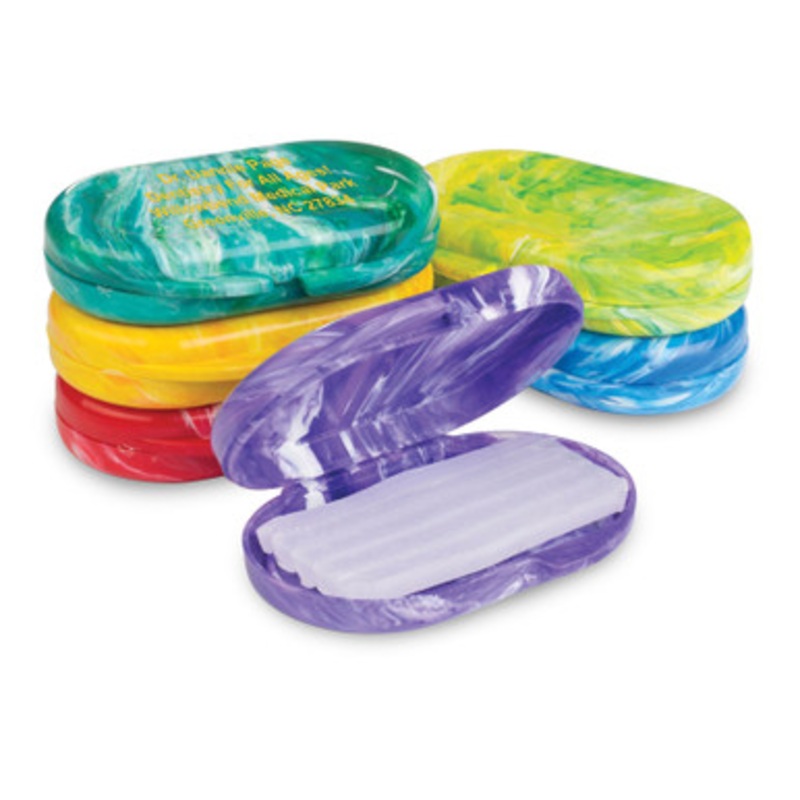 Personalized Marbled-Color Case Patient Relief Wax 50/Box