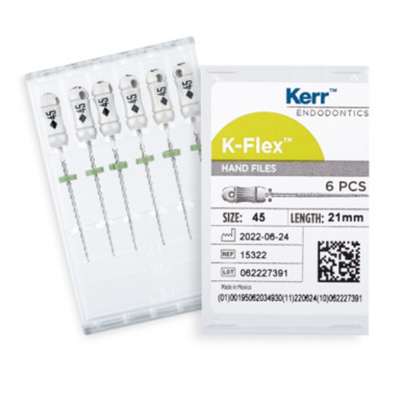 Kerr K-Flex Files 21mm Size 45 White 6/Pack
