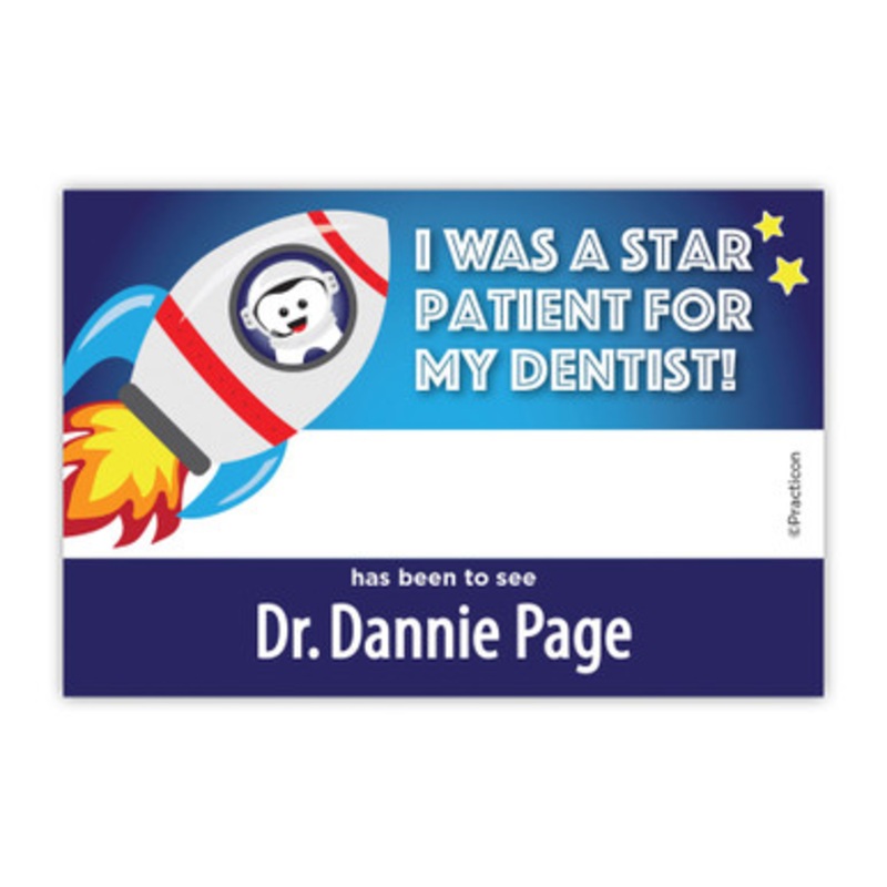 Personalized Rocket Tag Around Stickers 500/Box