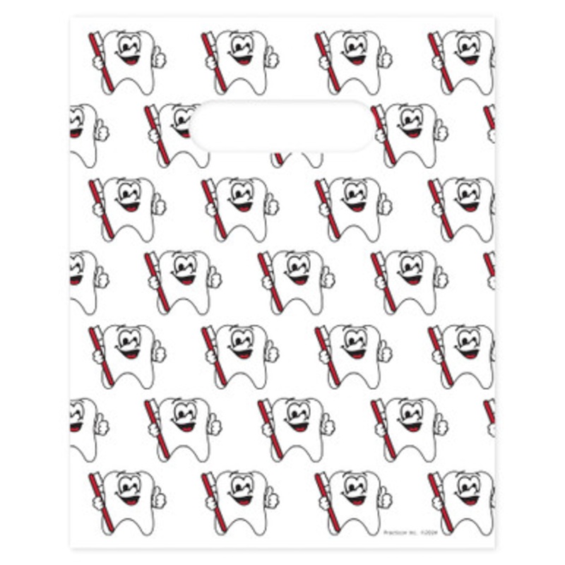 8 x 10 Tootie Tooth Scatter Print Bags 100/Pack