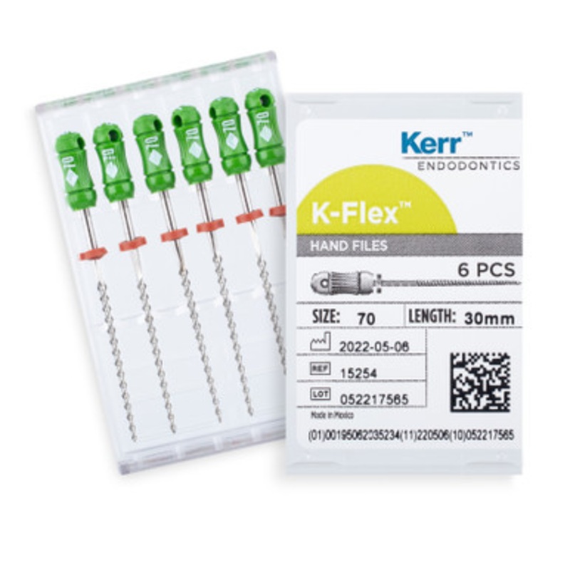 Kerr K-Flex Files 30mm Size 70 Green 6/Pack