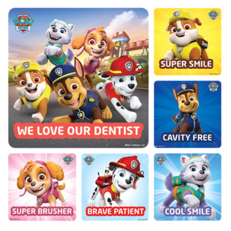 Paw Patrol Dental Stickers 100/Roll