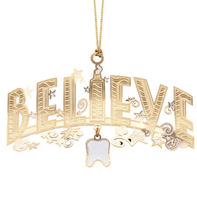 28 Annual Believe Brass Ornament