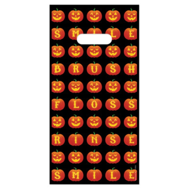 6 x 12 Brush Floss Pumpkins Bags 100/Pack