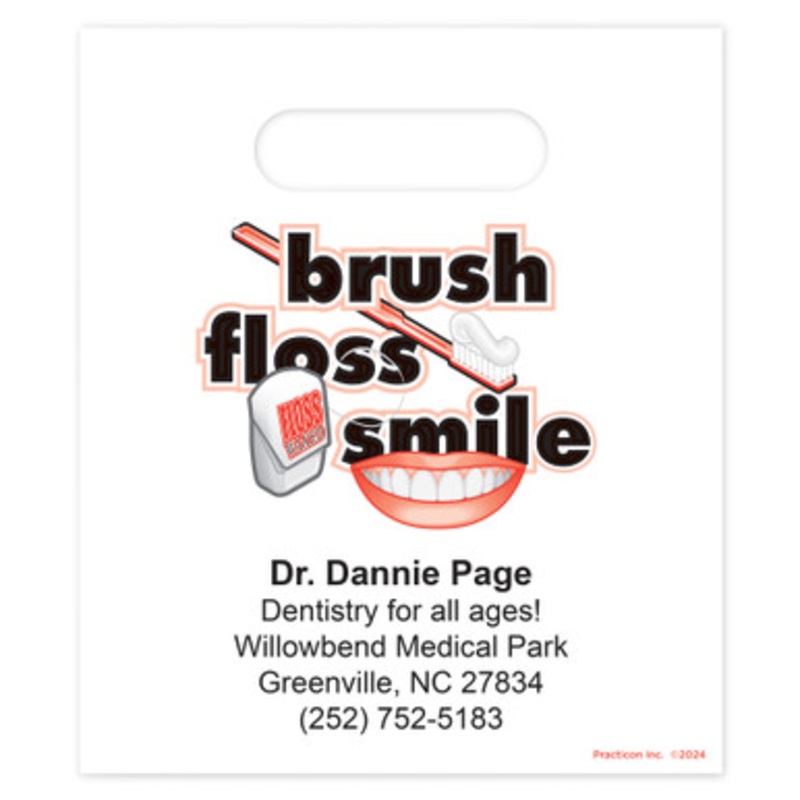 7  x 9 Brush Floss A Personalized Bags 500/Pack
