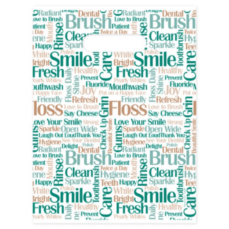 9 x 12 Tooth Talk Scatter Print Bags 100/Pack