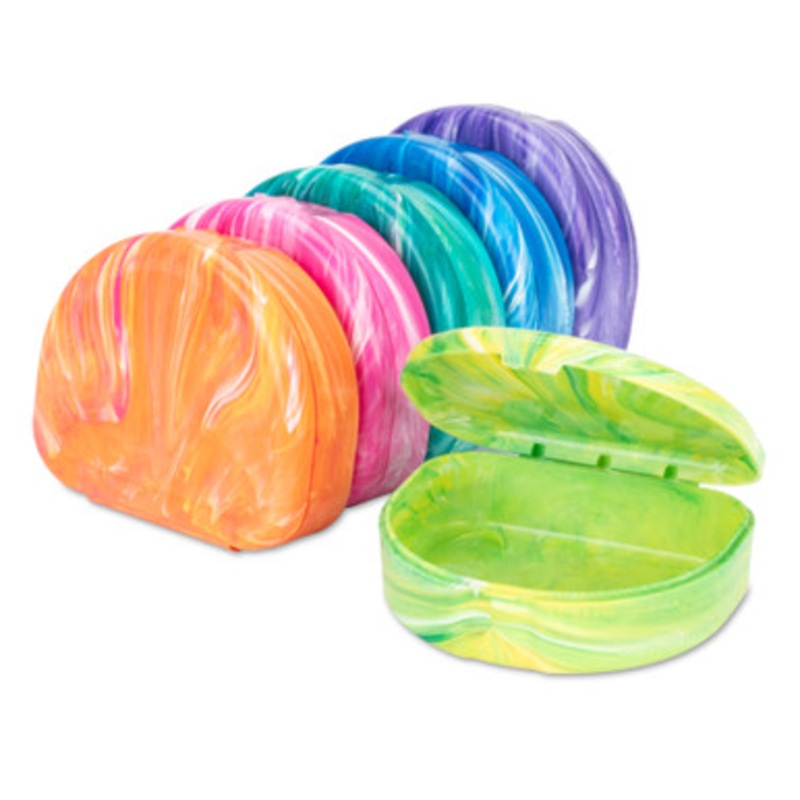 Brights Marbled-Color Retainer Cases 24/Pack