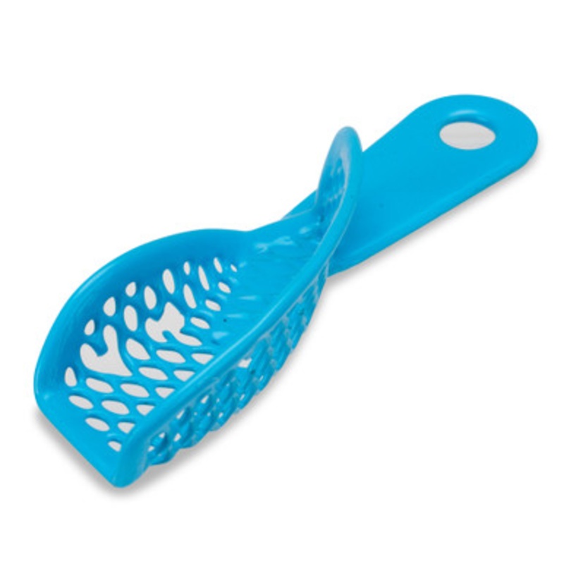 CTrays Metal Impression Trays Ul, Lr (Blue) Quadrant 12/Pack