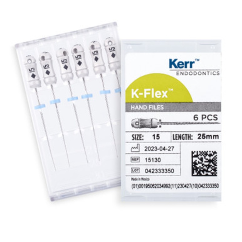 Kerr K-Flex Files 25mm Size 15 White 6/Pack