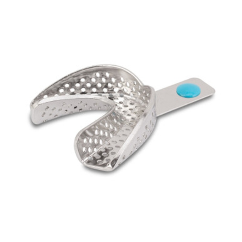 No.4 Medium Lower (Blue) Perma-Lock Stainless Steel Impression Tray