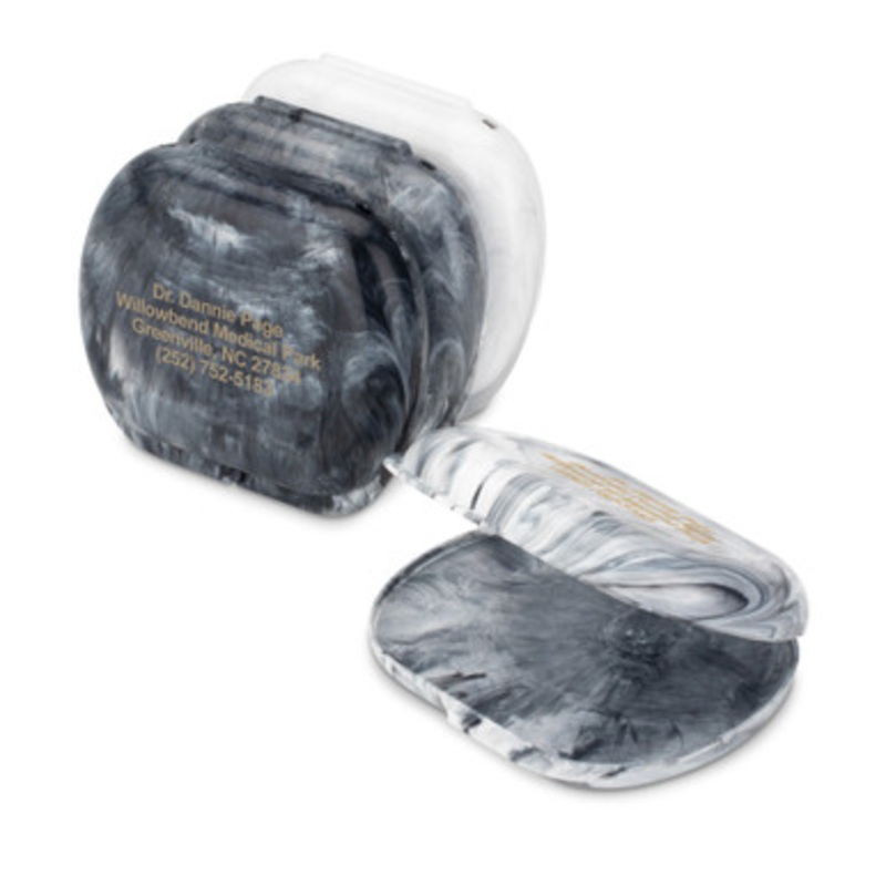 Personalized Low-Profile Charcoal Retainer Cases 24/Pack