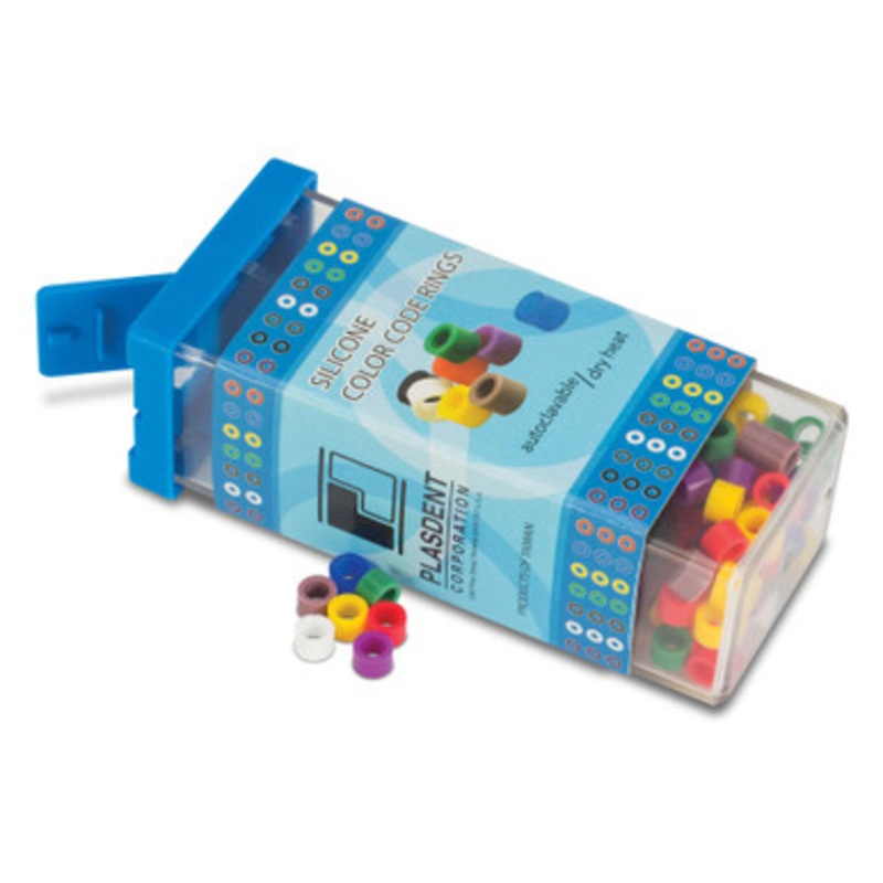 Small Silicone Color Code Ring Assortment 80/Pack