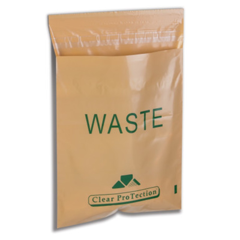 9 X 10 Beige Stick-On Waste Bags 200/Pack