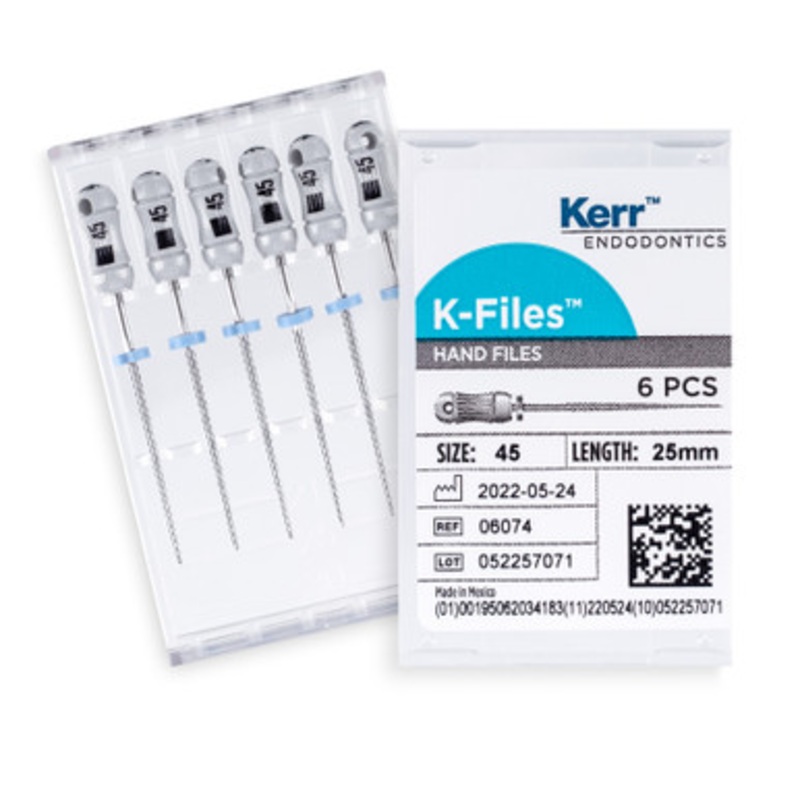 Kerr K-Files 25mm Size 45 White 6/Pack