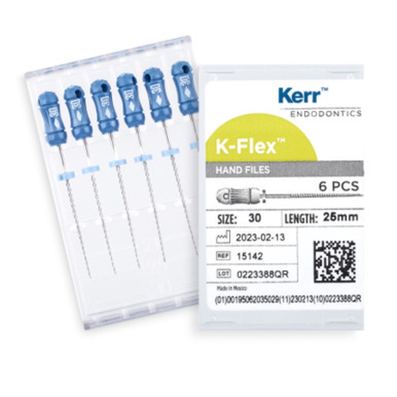 Kerr K-Flex Files 25mm Size 30 Blue 6/Pack