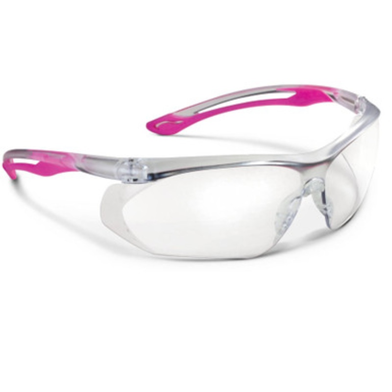 Parallax Anti-Fog Safety Glasses Pink Clear