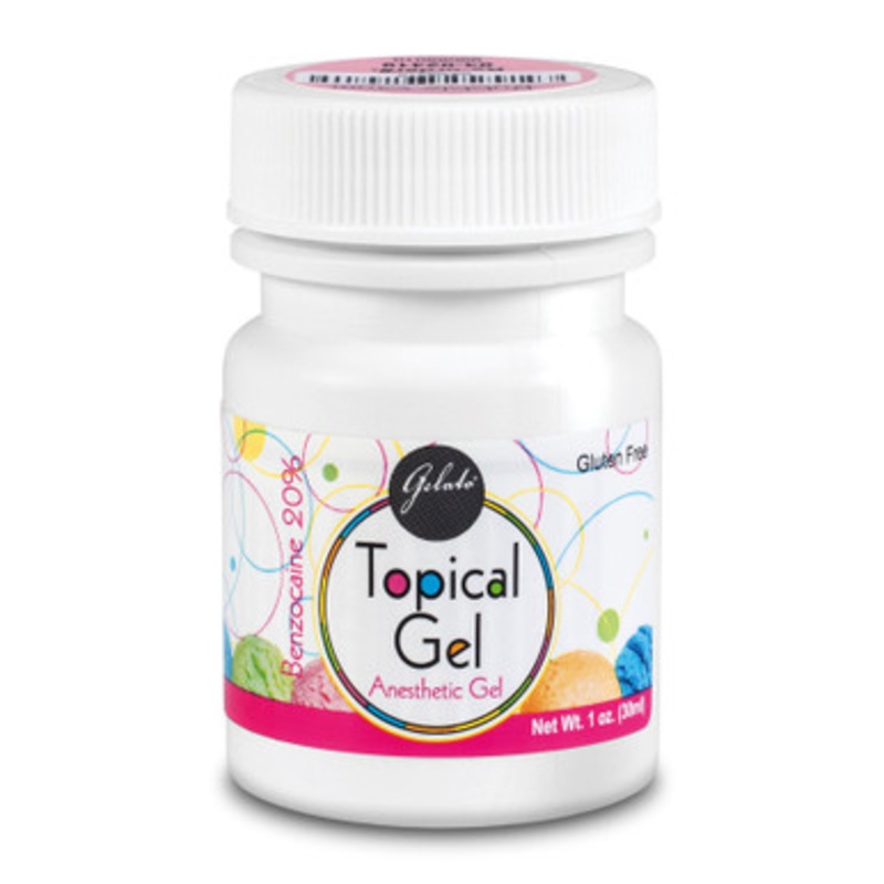 Gelato Topical Anesthetic Gel|Banana|Bubblegum|Cherry|Grape|Mango|Mint|Pina Colada Dye Free|Raspberry|Strawberry