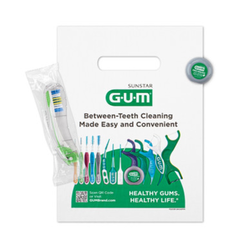GUM Travel Premium Toothbrush Kit with Floss 144/Pack