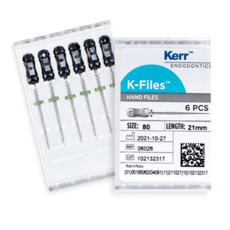 Kerr K-Files 21mm Size 80 Black 6/Pack