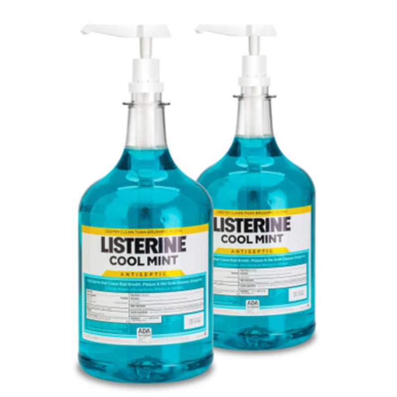 Listerine Cool Mint Mouthwash Gallon Pump Bulk 2/Case