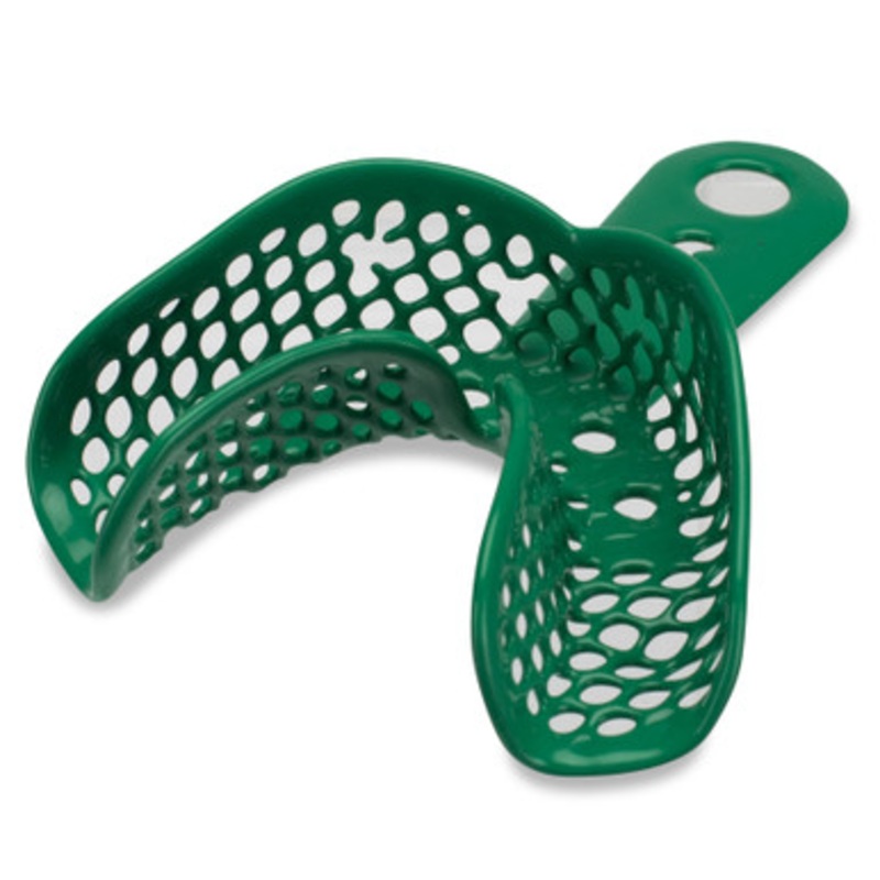 CTrays Metal Impression Trays Small (Green) Lower Arch 12/Pack