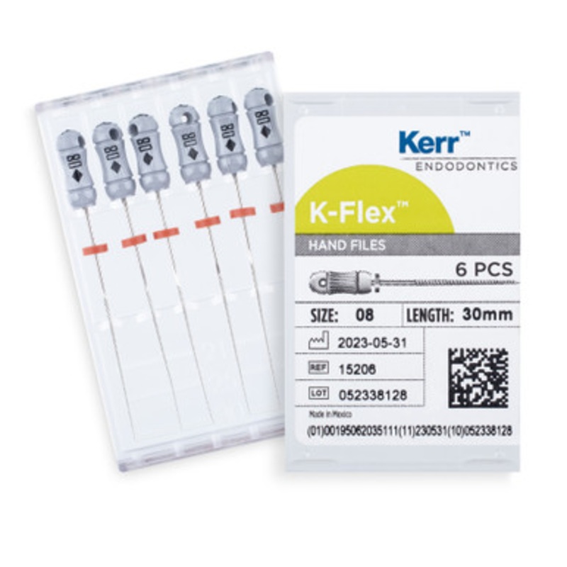 Kerr K-Flex Files 30mm Size 08 Gray 6/Pack