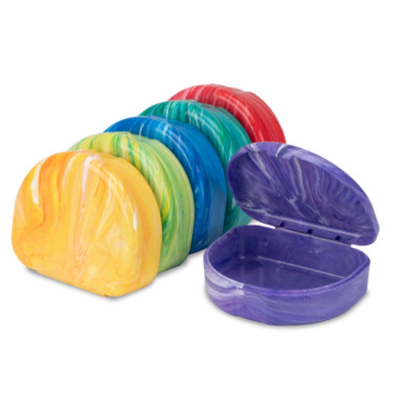 Marbled-Color Retainer Cases 24/Pack
