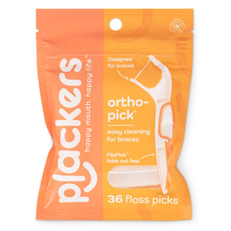 PlackersOrthopickFlossers 36 Count 4/Pack