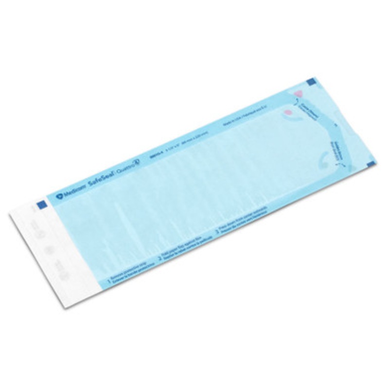 SafeSeal Quattro Sterilization Pouches 3 1/2 X 9 200/Box