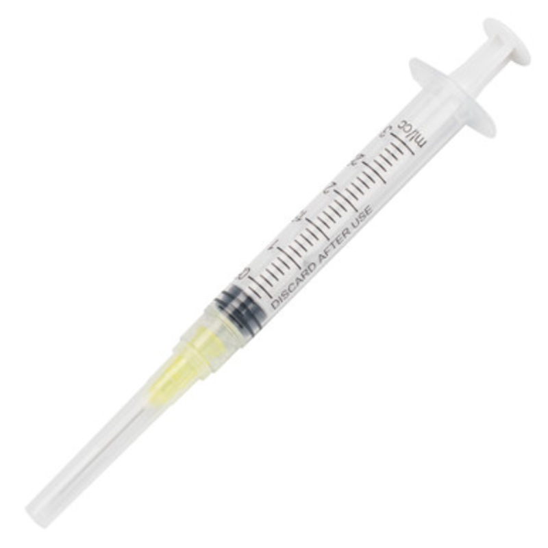 3CC Monovac 27G Pre-Tipped Irrigator Syringes 100/Box