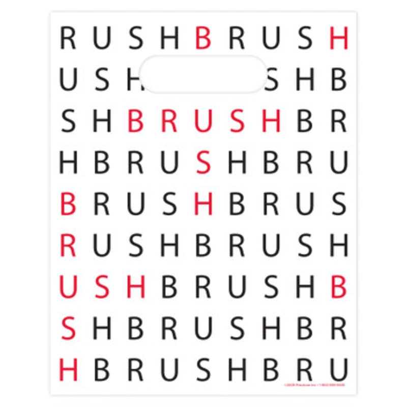 8 x 10 Brush Crossword Scatter Print Bags 100/Pack