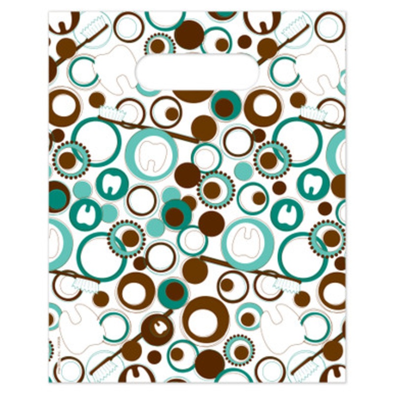 8 x 10 Dental Whimsy Scatter Print Bags 100/Pack