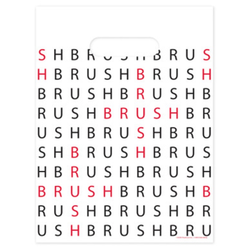 9 x 12 Brush Crossword Scatter Print Bags 100/Pack