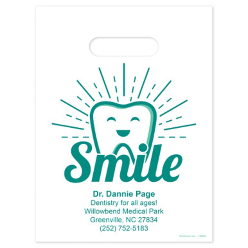 9 x 12 Smile Shine Personalized Bags 500/Pack