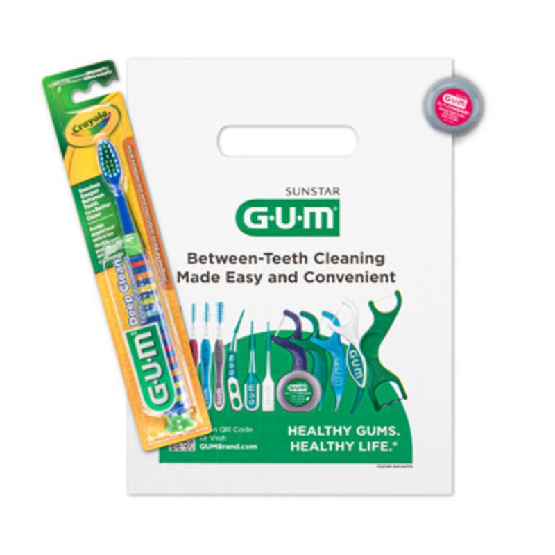 GUM Kid’s Crayola Deep Clean Patient Kit with Floss 144/Pack