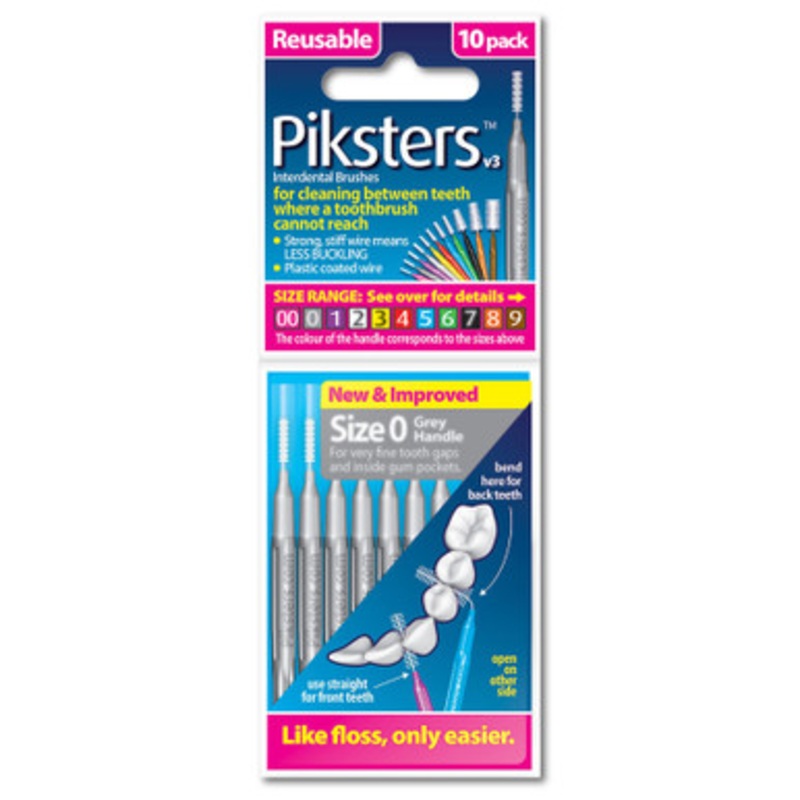 Piksters Interdental Brushes Sampler Packs 100/Box
