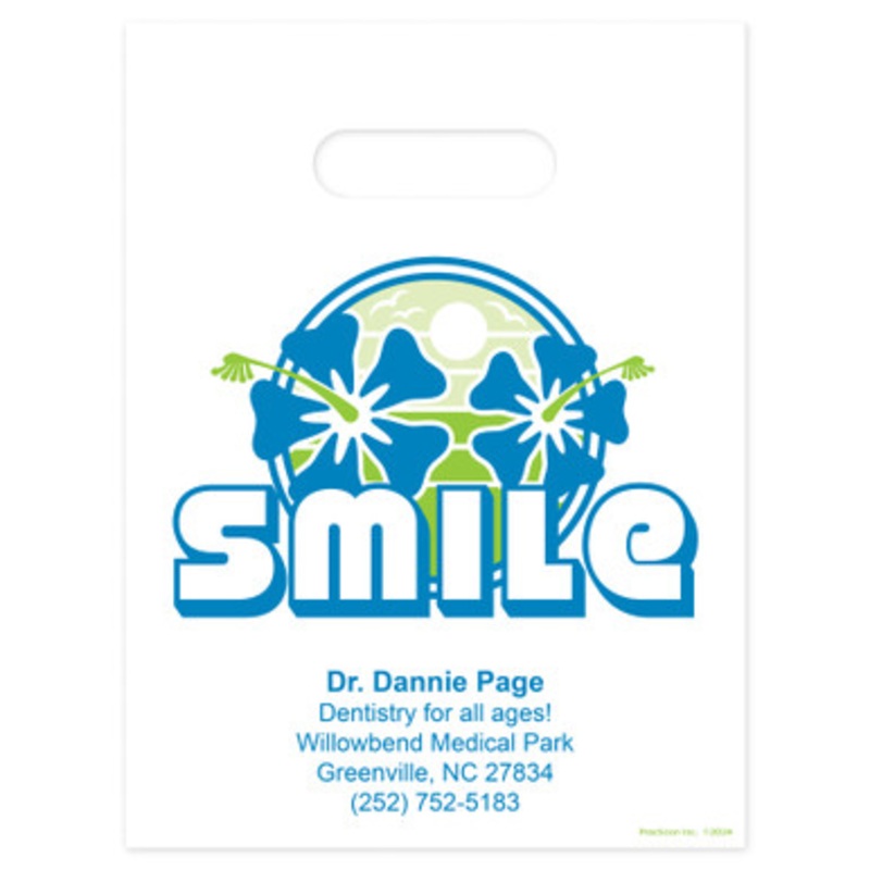 9 x 12 Tropical Smile Personalized Bags 500/Pack