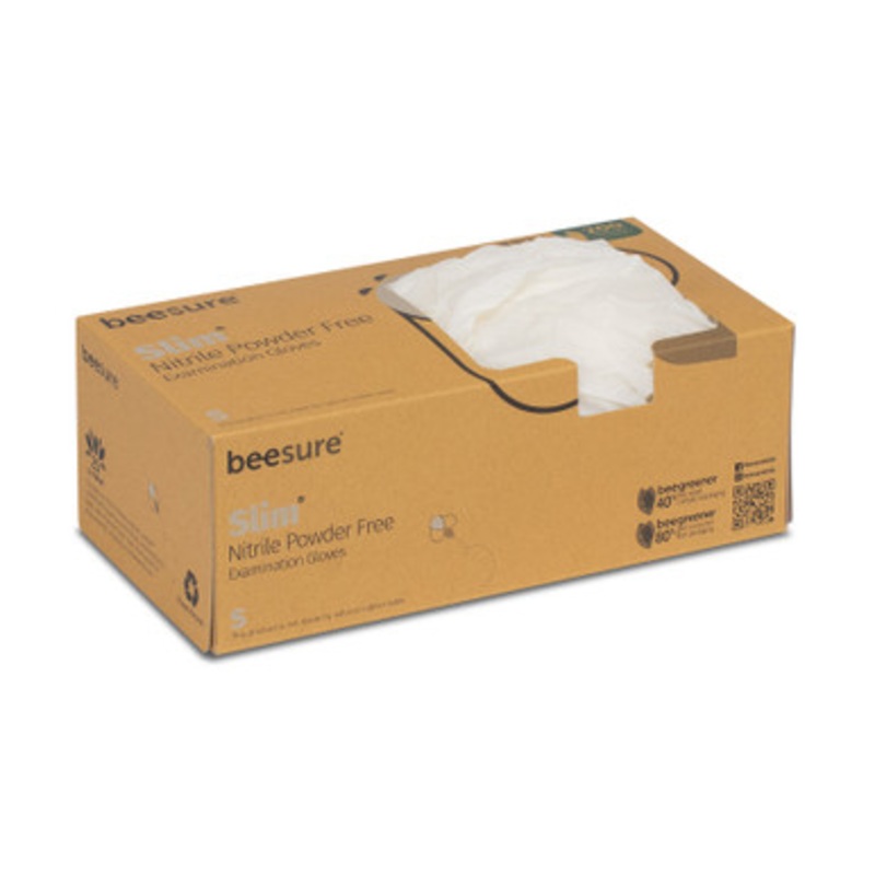 Beesure Powder-Free Slim Nitrile Exam Gloves 200/Box