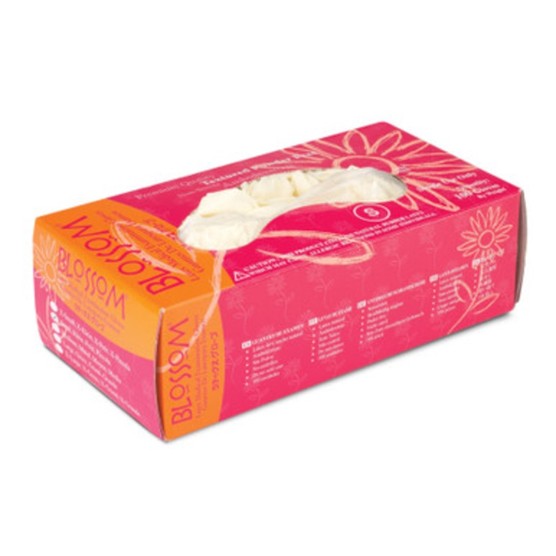 Blossom Powder-Free Textured Latex Exam Gloves 100/Box
