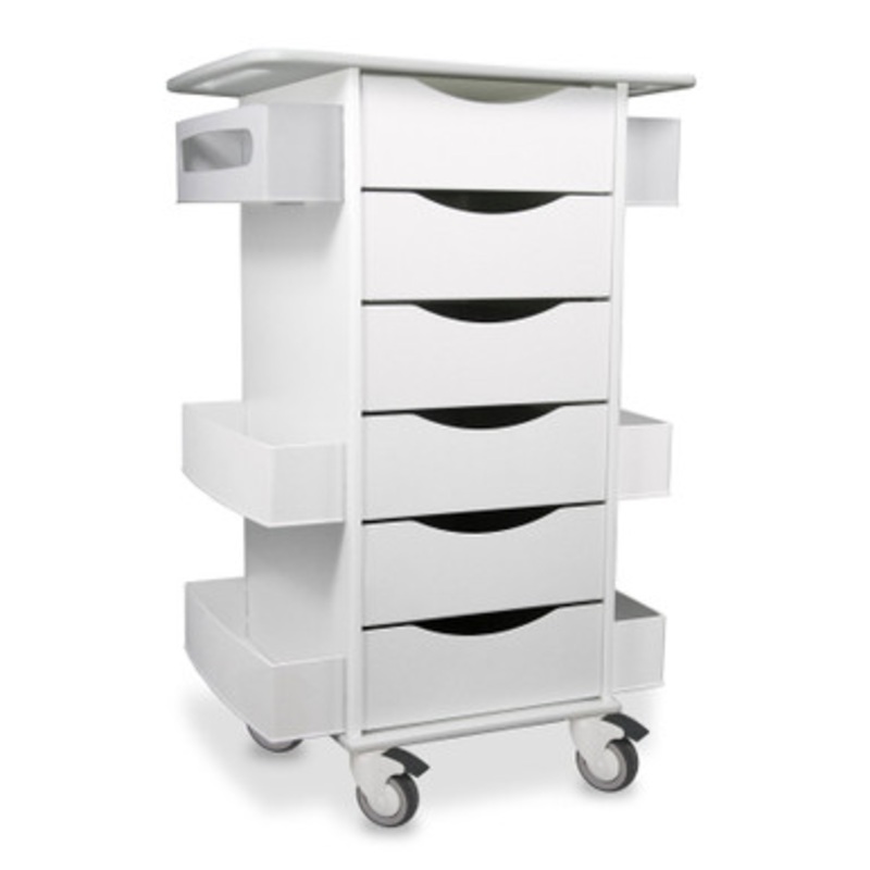 Core Six-Drawer Locking Cart