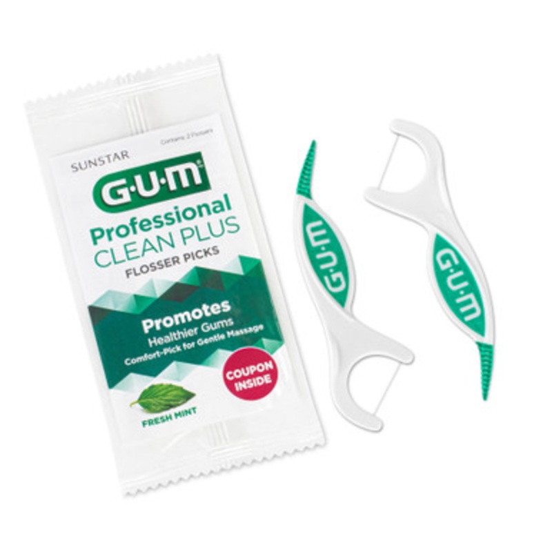GUM Professional Clean Plus Flosser Picks 2/Pk 48/Box