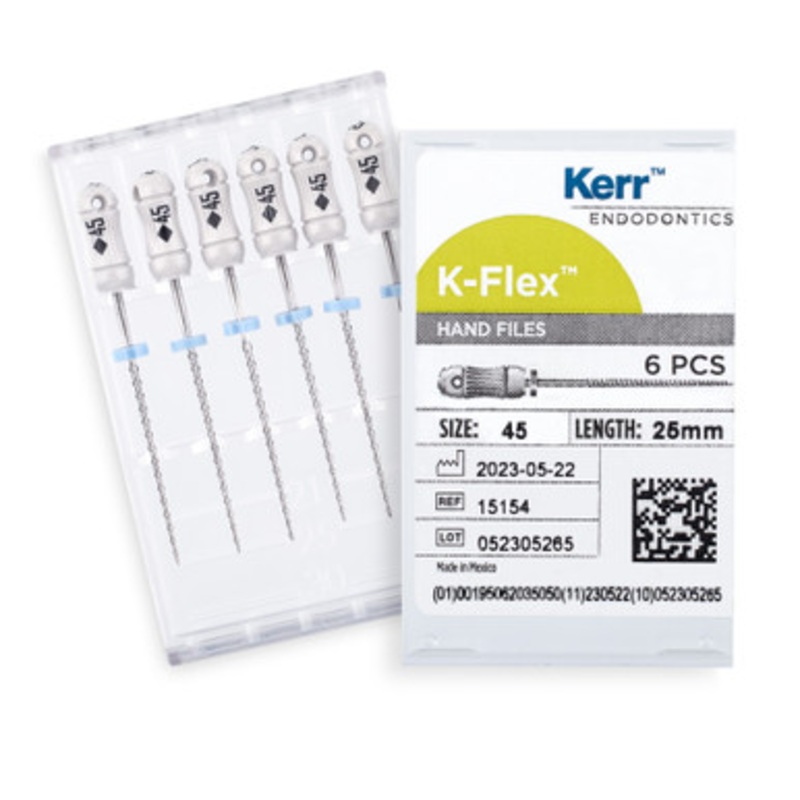 Kerr K-Flex Files 25mm Size 45 White 6/Pack