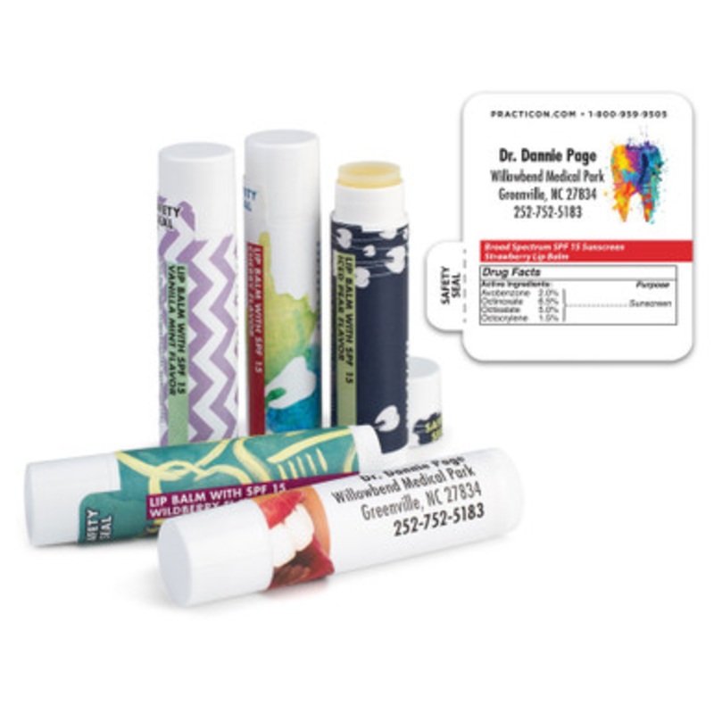 Personalized Colorful Molar Lip Balms 250/Case