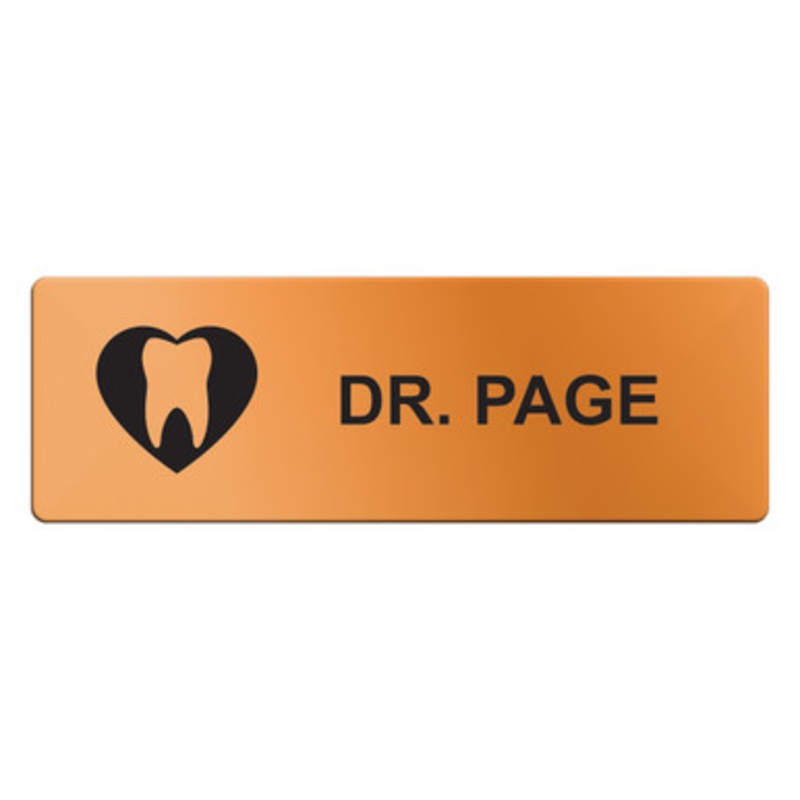 Personalized Satin Bronze Name Badge